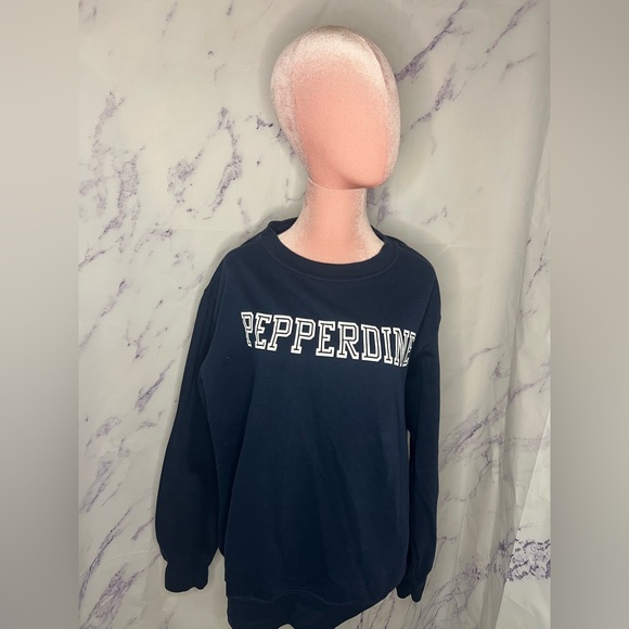 Pepperdine College Campus Navy Sweatshirt Sz L - Picture 2 of 5